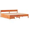 vidaXL Bed Frame without Mattress Wax Brown 160x200 cm Solid Wood Pine