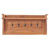 vidaXL Wall Mounted Coat Rack 80x16.5x35 cm Solid Teak Wood