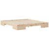 vidaXL Floor Bed Frame with Storage Brown 180 x 200 cm Solid pine wood