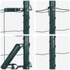 vidaXL Fence with Post Green 0.8 x 10 m Steel