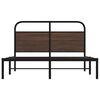 vidaXL Bed Frame Without Mattress 140x190 cm Brown Oak Engineered Wood