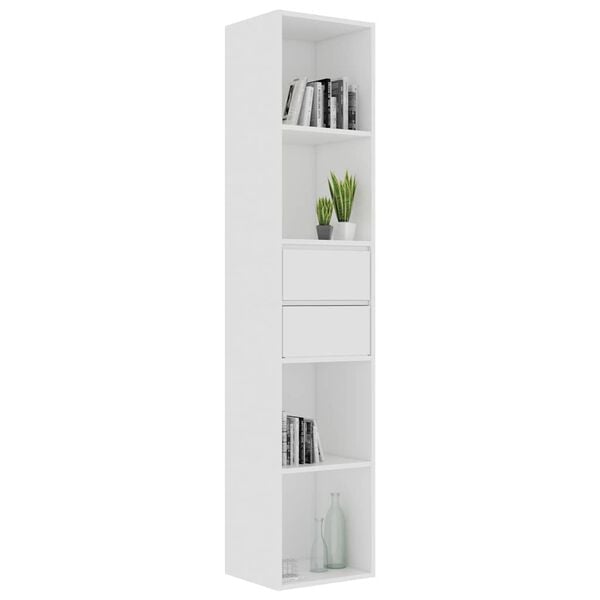 vidaXL Book Cabinet White 36x30x171 cm Engineered Wood