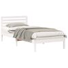 vidaXL Bed Frame with Headboard White 90 x 210 cm Solid Pine Wood