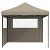 vidaXL Party Tent Folding Taupe 292 x 292 x 315 cm Oxford Fabric