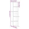 vidaXL Wall Corner Shelf Old Wood 36.5x36.5x140 cm Engineered Wood