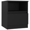 vidaXL Bed Cabinets 2 pcs Black 40x40x50 cm Engineered Wood