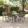 vidaXL Garden Dining Set 7 pcs Bronze Aluminium