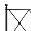 vidaXL Metal Headboard Black 107cm