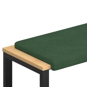 vidaXL Bench Cushion Corduroy Dark Green Depth 35 cm