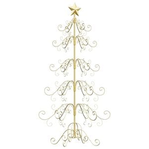 vidaXL Metal Christmas Tree Gold 150 cm Powder-coated Steel