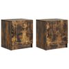 vidaXL Bedside Cabinet 2 pcs Smoked Oak 43 x 34.5 x 47 cm