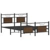 vidaXL Bed Frame without Mattress Brown Oak 140x190 cm Engineered Wood