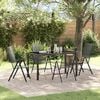 vidaXL Garden Dining Set Folding 5 pcs Anthracite Steel