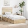 vidaXL Storage Bed with Drawer Sonoma Oak 75 x 190 cm Engineered Wood