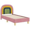 vidaXL Toddler Bed Frame with Headboard Pink 70 x 140 cm Velvet