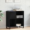 vidaXL Record Cabinet Black Oak 85 x 38 x 89 cm Engineered Wood
