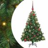 vidaXL Artificial Hinged Christmas Tree Green 120 cm PE and PVC