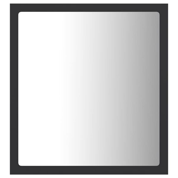 vidaXL LED Bathroom Mirror Grey 40x8.5x37 cm Acrylic