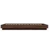 vidaXL Bed Frame with LED Lights without Mattress Brown Oak 75x190cm
