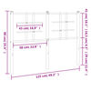 vidaXL Metal Replace Headboard White 120 cm