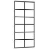 vidaXL Sliding Door with Hardware Set ESG Glass&Aluminium 90x205 cm