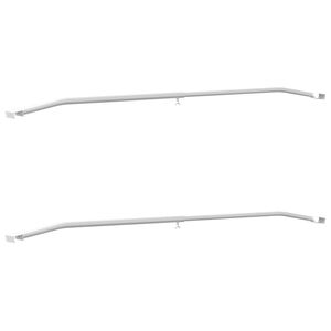 vidaXL Tarpaulin Bracket for Trailers 2 pcs Silver 102-155 cm Aluminum