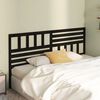 vidaXL Bed Headboard Black 206x4x100 cm Solid Wood Pine