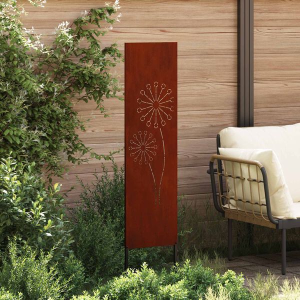 vidaXL Garden Privacy Screen Rusty 32 x 140 cm Weathering steel