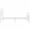 vidaXL Metal Bed Frame without Mattress with Footboard White 90x190cm