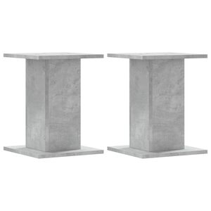 vidaXL Speaker Stands 2 pcs Concrete Grey 30x30x40 cm Engineered Wood