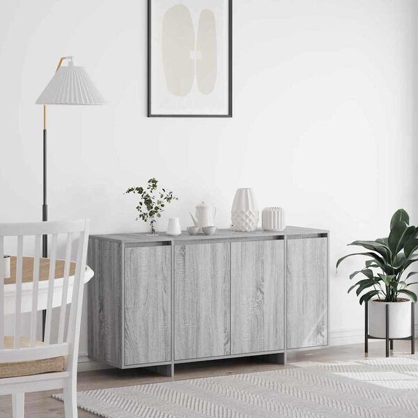 vidaXL Sideboard Grey Sonoma 135 x 41 x 75 cm Engineered Wood