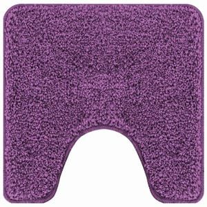 vidaXL Anti-slip Bath Mat with Toilet Cut Purple 50 x 50 cm PP