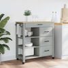 vidaXL Kitchen Trolley MONZA 84x40x88.5 cm Solid Wood Pine