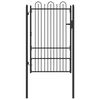 vidaXL Fence Gate HORST 100 x 150 cm Steel Black Lockable