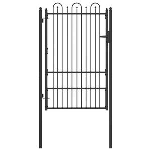 vidaXL Fence Gate HORST 100 x 150 cm Steel Black Lockable