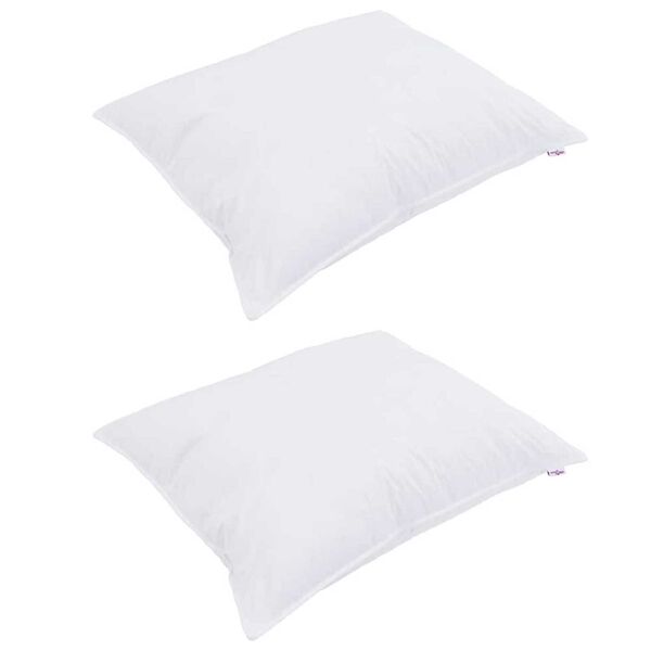 vidaXL Pillow with Pillow 2 pcs White 60 x 80 cm Cotton
