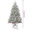 vidaXL Artificial Christmas Tree Green and White 210 cm PVC and Metal