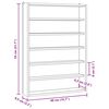 vidaXL Wooden Collector's Display Case with 6 Shelves 40x8.5x55cm