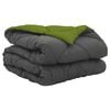 vidaXL Summer Duvet Green and Anthracite 220 x 140 cm Microfiber