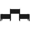 vidaXL Planter Black 178.5x44x75 cm Solid Wood Pine