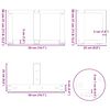 vidaXL Coffee Table Legs T-Shaped&nbsp;2 pcs Anthracite 50x25x(30-31) cm Steel