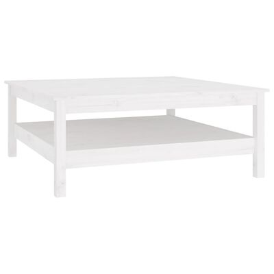 vidaXL Coffee Table White 100x100x40 cm Solid Wood Pine