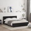 vidaXL Bed Frame without Mattress Black 140x200 cm