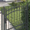 vidaXL Fence Gate with Spikes Grey 200 x 100 cm Powder-coated steel