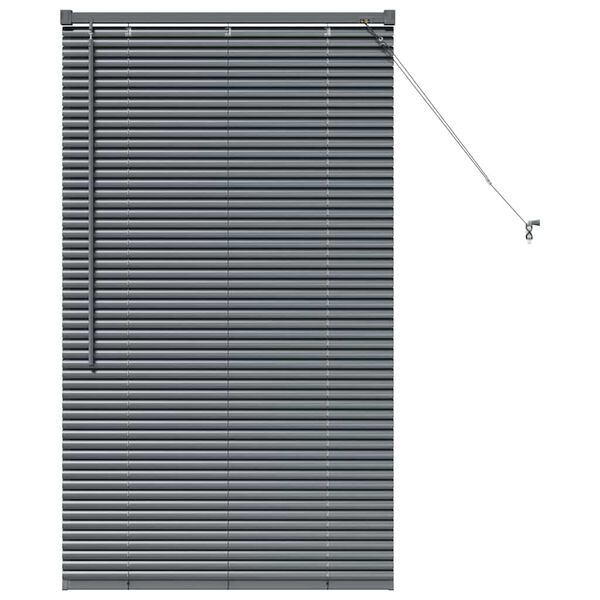 vidaXL Venetian Blinds Manual Dark Grey 130 x 75 cm Aluminium