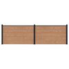vidaXL Fence Panel 2 pcs WPC and Aluminium Brown