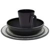 Eurotrail Tableware Isla 16 pcs Melamine Black and Natural