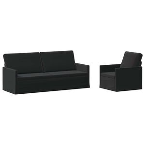 vidaXL Sofa Set 2 pcs Black Velvet
