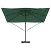 vidaXL Roma Parasol Green 286 x 285 x 265 cm Polyester and Aluminium