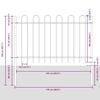 vidaXL Garden Fence 9 pcs White 15.3 x 1 m Powder-coated Steel